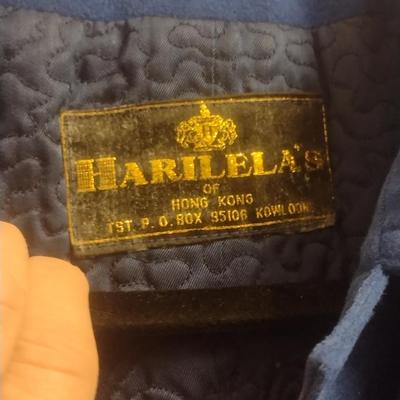 Vintage Harilela's of Hong Kong Ladies Short Sleeve Blazer/Coat- Approx 40" Long