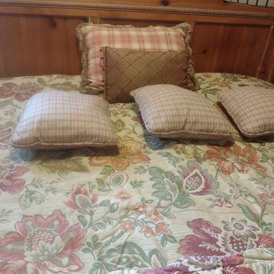 Biltmore King Size Comforter Set with Pillow Shams and Various Throw Pillows