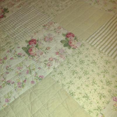 Isabella's Journey King Size Quilted Coverlet with Various Throw Pillows