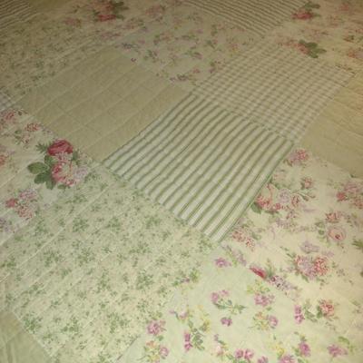 Isabella's Journey King Size Quilted Coverlet with Various Throw Pillows