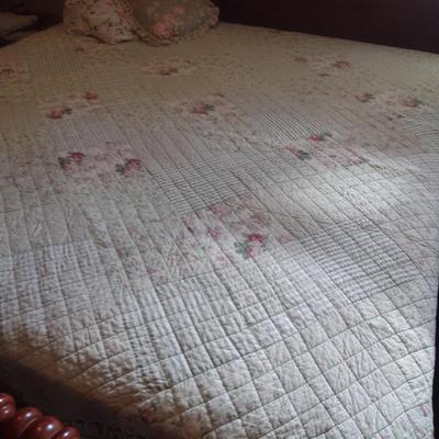 Isabella's Journey King Size Quilted Coverlet with Various Throw Pillows