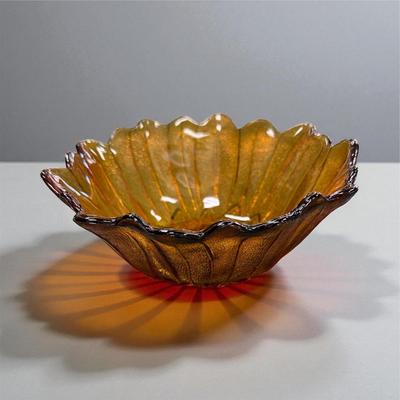Sale Photo Thumbnail #90: Vintage Indiana Glass Carnival Glass Marigold Sunflower Bowl  Approximately 7" Wide