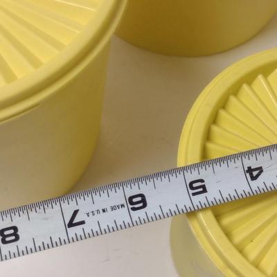 Collection of Vintage Tupperware Nesting Canisters with Lids- Four Pieces