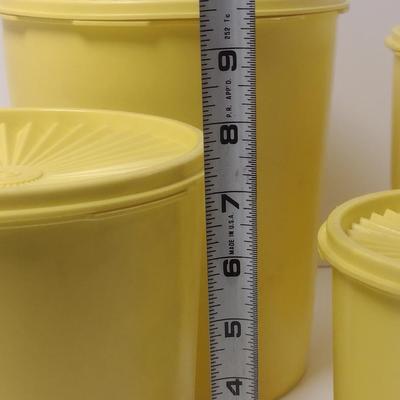 Collection of Vintage Tupperware Nesting Canisters with Lids- Four Pieces
