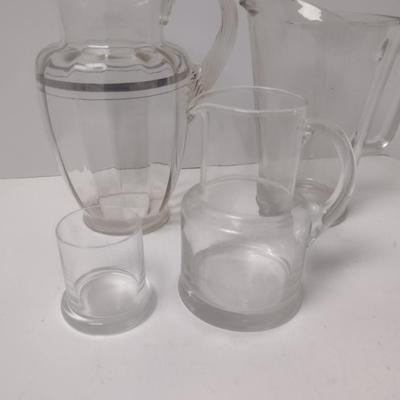 Glass Pitchers and Bedside Water Carafe with Tumbler