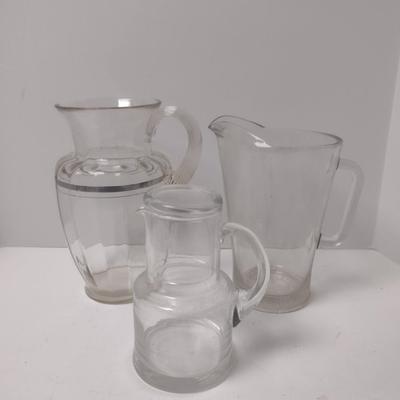 Glass Pitchers and Bedside Water Carafe with Tumbler