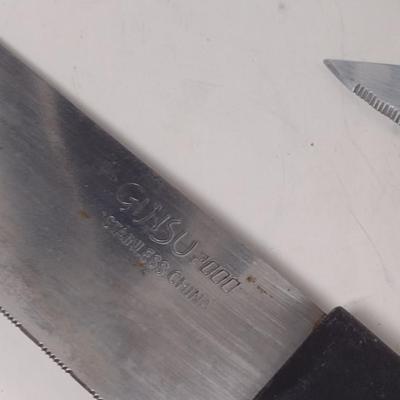 Wooden Block with Assorted Cutlery