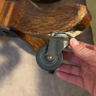 Oak Barrel Back Rolling/Swivel/Tilt Chair (G-RG)