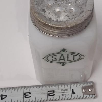 Vintage Milk Glass Chef Boy-ar-dee Dinner Range Top Shaker Set- Four Pieces