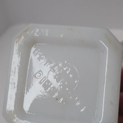 Vintage Milk Glass Chef Boy-ar-dee Dinner Range Top Shaker Set- Four Pieces