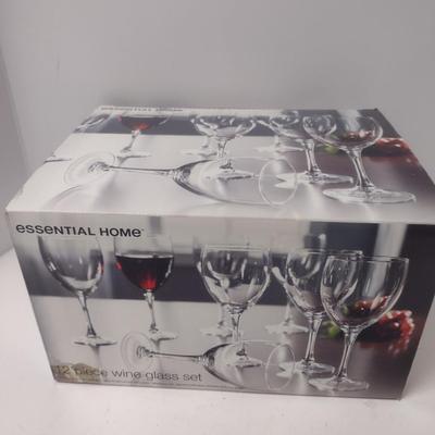 Essential Home Wine Glasses- Twelve Pieces