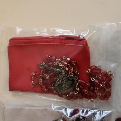 Sale Photo Thumbnail #411: This auction lot is for a grouping of Four Rosaries with Cases. These rosaries are quite handsome and useful. Buying the four as a lot.