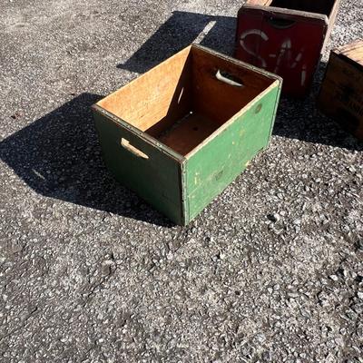 Three Rustic Wooden Crates (G-RG)