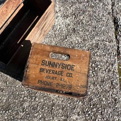 Three Rustic Wooden Crates (G-RG)