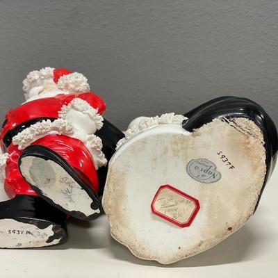 Napco Santa and Mrs, Claude planters