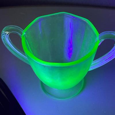 Green depression glass