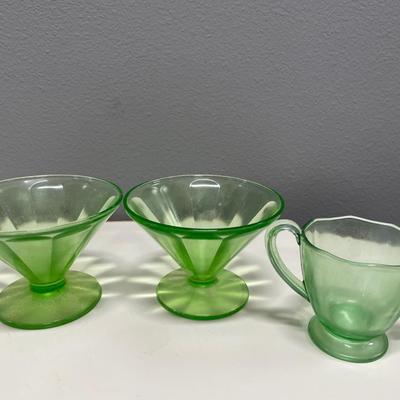 Green depression glass
