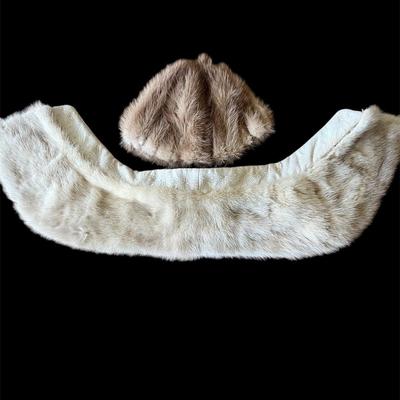 Mink Fur Stole/Collar & Hat (G-RG)