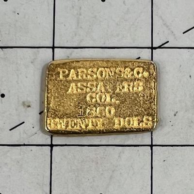 Twenty Dollar Gold Bar Replica (Faux) 