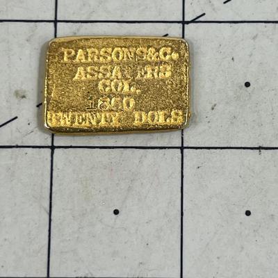 Twenty Dollar Gold Bar Replica (Faux) 