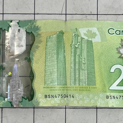 Twenty Dollar Canadian Bank Note 