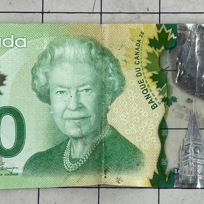 Twenty Dollar Canadian Bank Note 