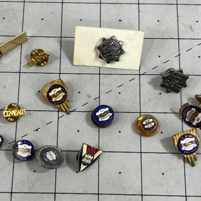 Bunch of Tie Tacks and Lapel Pins; United Mine Workers 