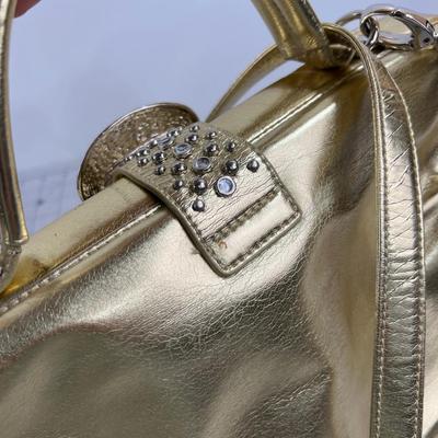 Gold Lame with Sparkle Buckle Purse, Like New