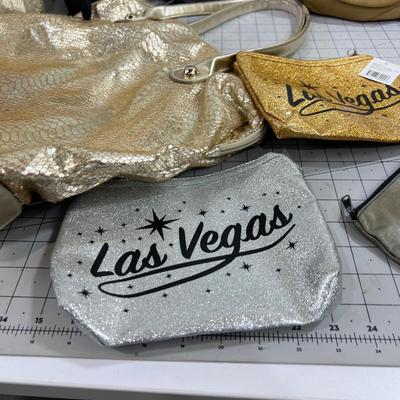 Silver and Gold New Make-Up Bags, totes and Travel Bag