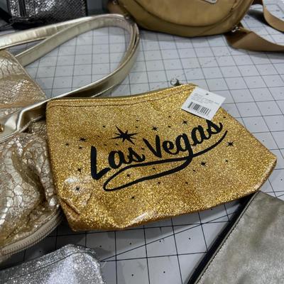 Silver and Gold New Make-Up Bags, totes and Travel Bag