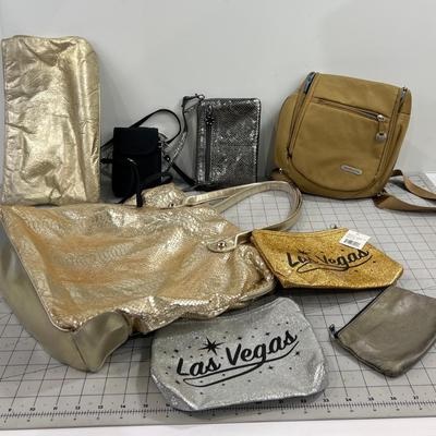 Silver and Gold New Make-Up Bags, totes and Travel Bag