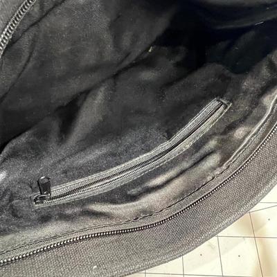 Beaded Lady Bug Bag, Canvas and Beads