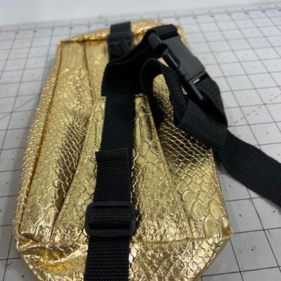 Faux Reptile Gold Fanny Pack BIJOUX TERNER