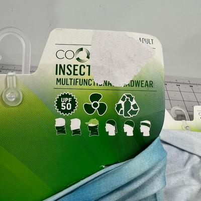 2 BUFF Insect Sheild Face Masks, New 