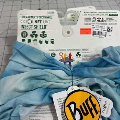 2 BUFF Insect Sheild Face Masks, New 