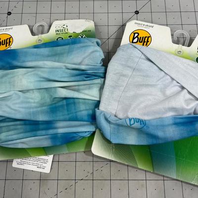 2 BUFF Insect Sheild Face Masks, New 