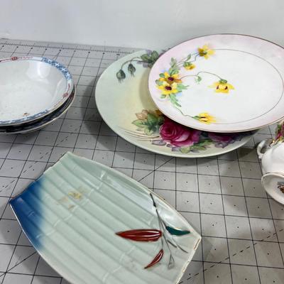 Collection of China, Hand Painted Dishes etc.