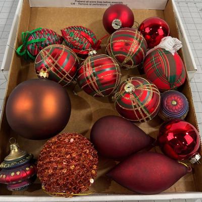 Large Lid Box Of RED Colored Bulbs 