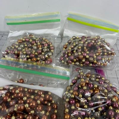 5 Strings of Mixed Gold and Copper Garland