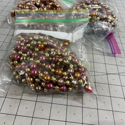 5 Strings of Mixed Gold and Copper Garland