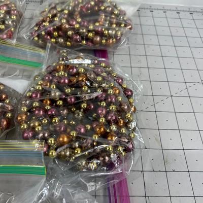 5 Strings of Mixed Gold and Copper Garland