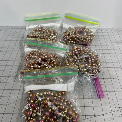 5 Strings of Mixed Gold and Copper Garland