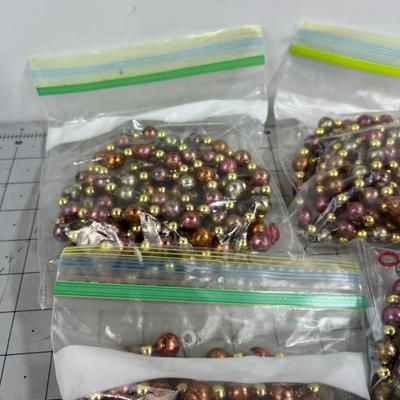 5 Strings of Mixed Gold and Copper Garland