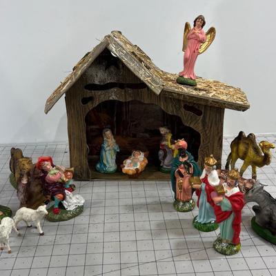 Vintage Chalkware NATIVITY SCENE WOW!!! 