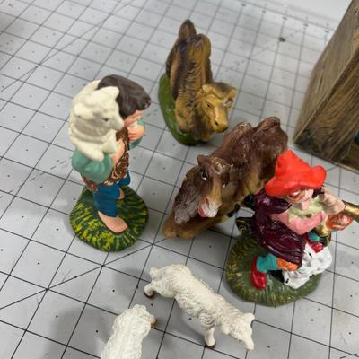 Vintage Chalkware NATIVITY SCENE WOW!!! 