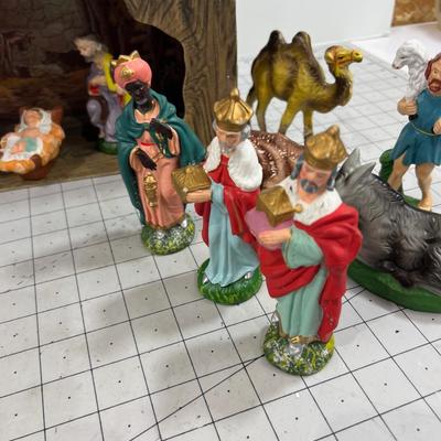 Vintage Chalkware NATIVITY SCENE WOW!!! 