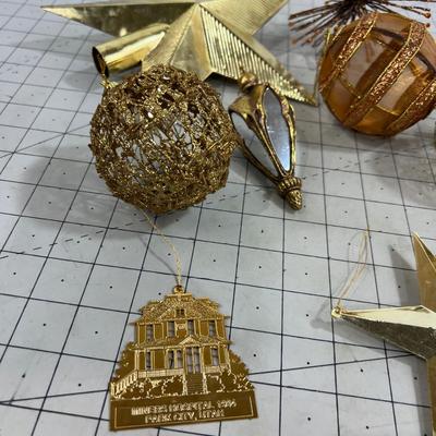 Gold Metal Metallic ORNAMENTS 