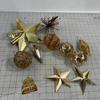 Gold Metal Metallic ORNAMENTS 