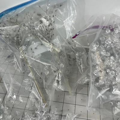 Clear Snow Flake Lot and Marbles 