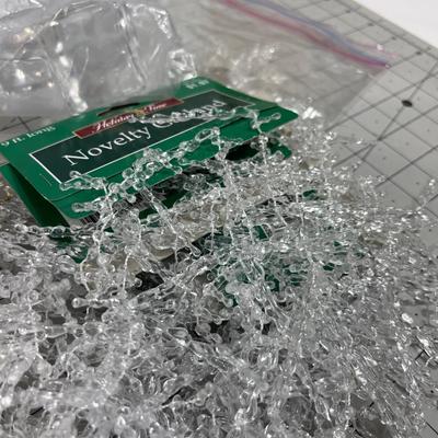 Clear Snow Flake Lot and Marbles 